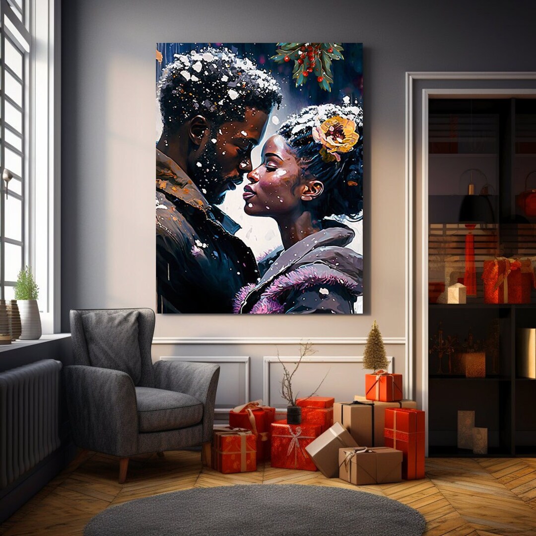 Beautiful Holiday Art Print, Black Art Home Decor, Wall Art, Perfect ...