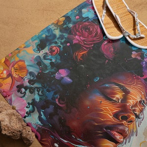 Luxury Beach Towel, Soft and Absorbent, Vibrant Design, Perfect for Pool