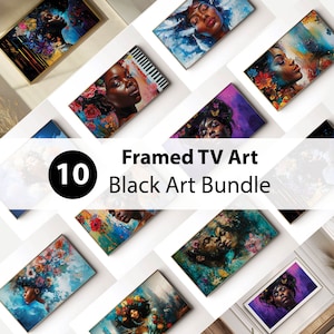 Frame TV Black Art Bundle, Sleek Design, Stunning Colors, Home Decor
