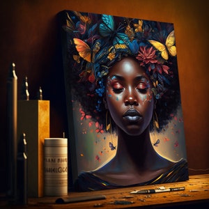 Flower Vase Digital Black Art Canvas Abstract Art Digital Art