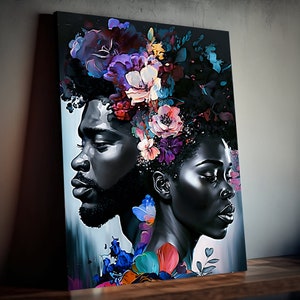 Black Love Digital Black Art Canvas Abstract Art Digital Art Canvas Gallery Wraps