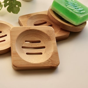 Bamboo Soap Dish: Eco-Friendly, Stylish, and Sustainable Soap Holder, round soap dish, square soap dish / bath stand / naturalness /spa gift