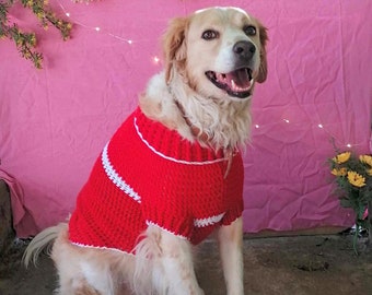 Autumn sweater for large dogs. Handmade Halloween Clothes for large dogs. Sweater for large pets.  Unique and adorable Halloween costume.