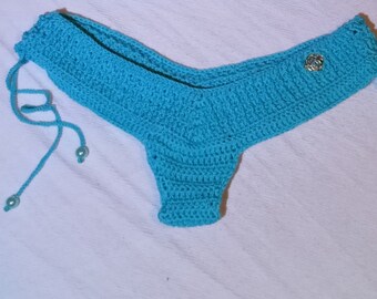 Crochet swimsuit. Crochet bottom. Handmade boho beachwear.