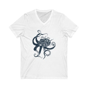 Octopus Unisex Jersey Short Sleeve V-Neck Tee