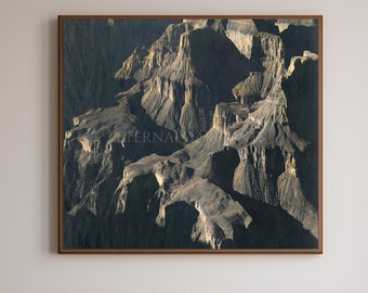 Fotografía de paisaje de montaña resistente, decoración de pared minimalista resistente, arte de la pared de montaña, impresión de arte de montaña, fotografía de montaña, montaña