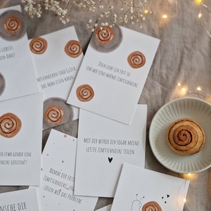 Postkarten SET Zimtschnecken/Weihnachten A6| Karte Geburtstag Geburtstagsgeschenk Geschenkidee Geschenk Dankeschön Abschiedsgeschenk Trauer