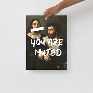 Funny Home Office Poster | You are on Mute Office Wall Art