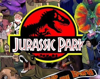 Jurassic Park Digital Fan Poster