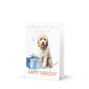 10 jolies cartes d'anniversaire Labradoodle (avec enveloppes standard), 17,8 x 12,7 cm.