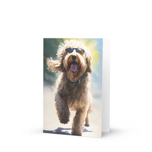 Pack of 10 Funny Australian Labradoodle Greeting Cards (with standard envelopes), 7x5 inch