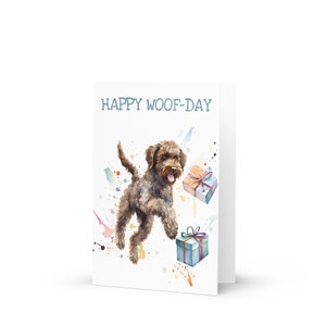Copia di 10x divertenti biglietti d'auguri Labradoodle (con buste standard), biglietto d'auguri labradoodle, 7x5 pollici