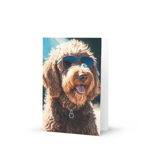 Pack of 10 Funny Australian Labradoodle Greeting Cards (with standard envelopes), 7x5 inch