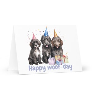 Carte d'anniversaire Labradoodle | carte de voeux parfaite pour les amoureux des chiens | chiots mignons