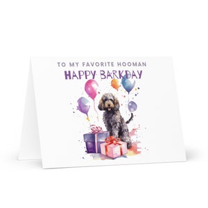 Carte d'anniversaire Labradoodle | carte de voeux parfaite pour les amoureux des chiens | drôle de labradoodle