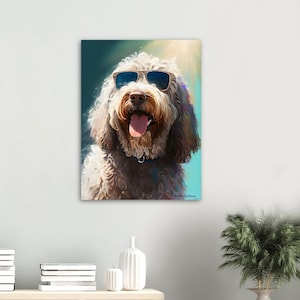 Funny labradoodle poster | labradoodle wall art decoration | labradoodle sunglasses