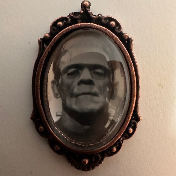 Dollhouse wall art creepy monster picture  mini picture framed scary miniature  photo 1:12 scale haunted Halloween decoration gothic ghost
