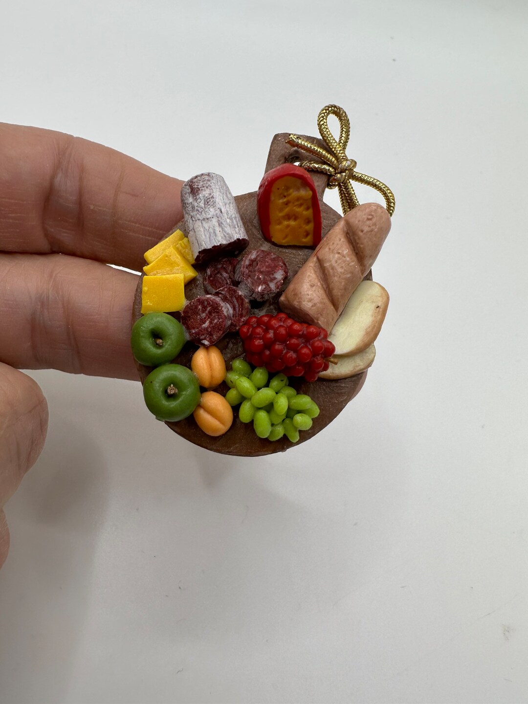 Miniature Polymer Clay Charcuterie Board Dollhouse Cheese Etsy