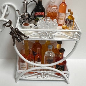 1:12 scale miniature wine bar dollhouse items dolllhouse booze miniature liquor  decor 3D wall art Dollhouse accessories cute unique display