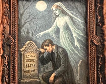 Miniature Gothic Painting: Haunted Dollhouse Art, 1/12 Scale