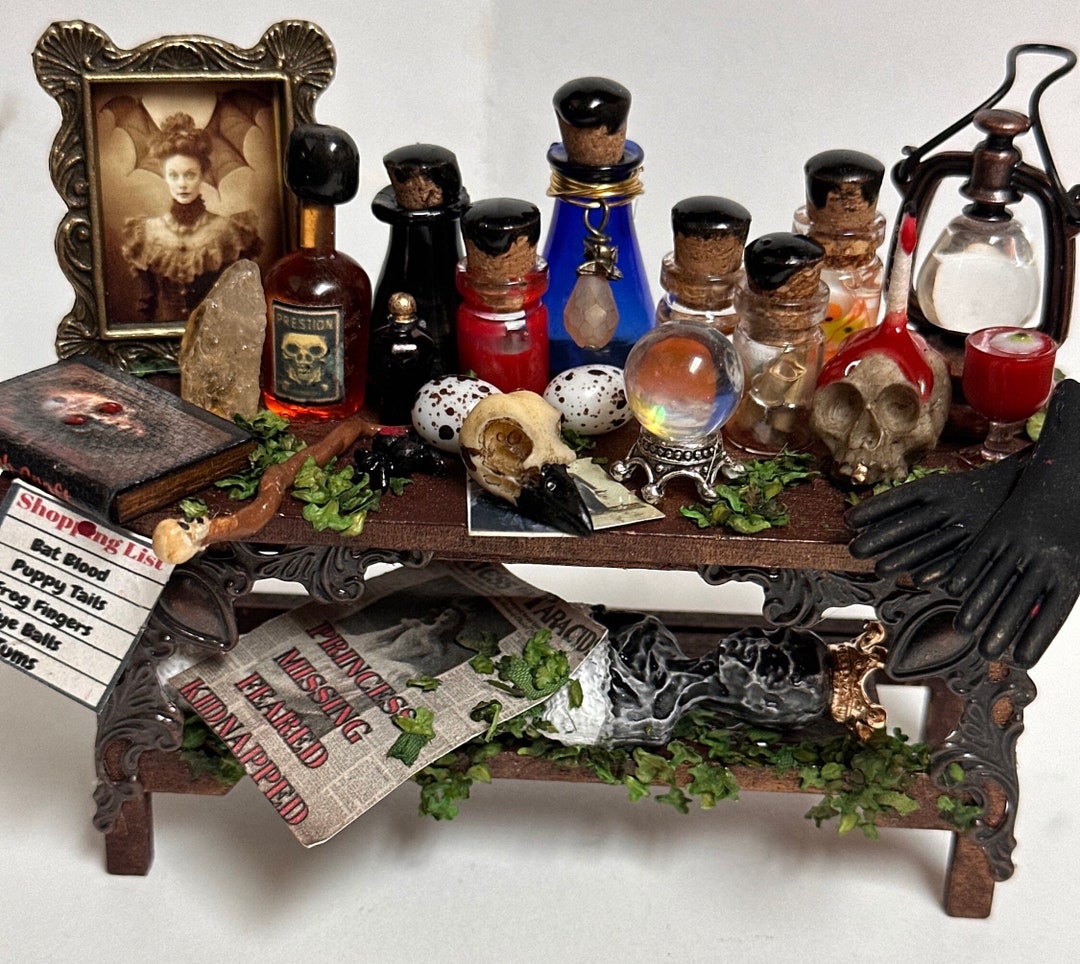 Miniature Witch Furniture 1:12 Scale Epic Gothic Table Haunted ...