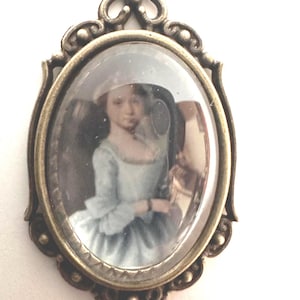antique looking dollhouse picture Victorian style dollhouse art miniature wall hanging 1:12 scale decor framed mini painting doll decoration