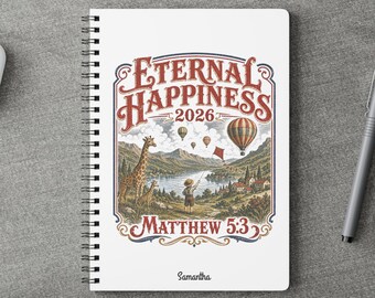 Eternal Happiness 2026 notebook Personalized JW Convention note pad Custom Name Bible Verse Notebook Jehovahs Witness gifts for baptism JW