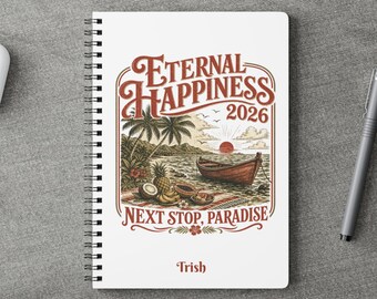 Eternal Happiness 2026 notebook Personalized JW Convention note pad Custom Name Bible Verse Notebook Jehovahs Witness gifts for baptism JW