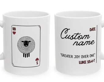 congratulations gift for a special day custom dates personalised name baptism jw baptism gift for men left the 99 bible verse mug for dad