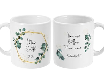 JW wedding gift JW anniversary gift for parents Christian Engagement Gift cute couples coffee mug with bible verse anniversary 30th