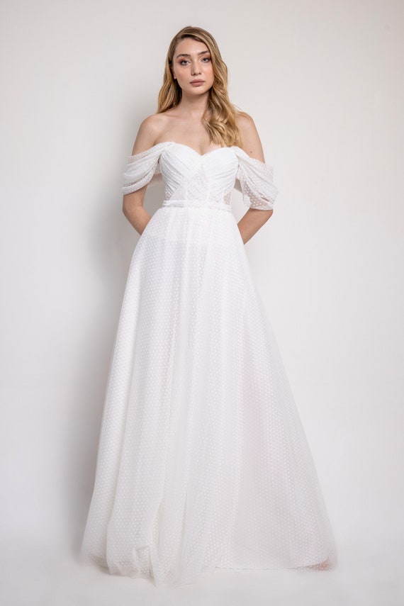White Maxi Evening and Engagement Dress - Wedidng Dress