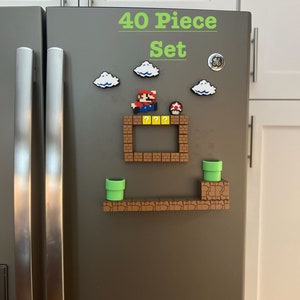 Super Mario Bros. 3D Pixel Art Magnets