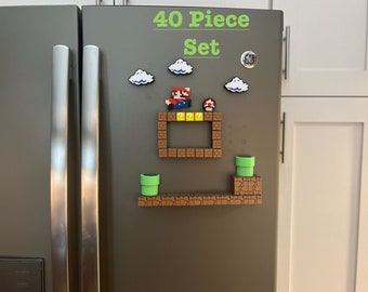 Super Mario Bros. 3D Pixel Art Magnets