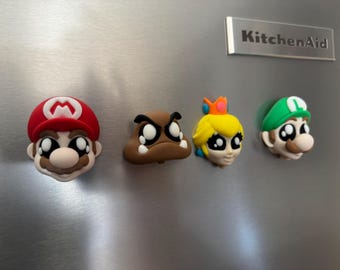 Mario Fridge Magnets: Character Set of 4