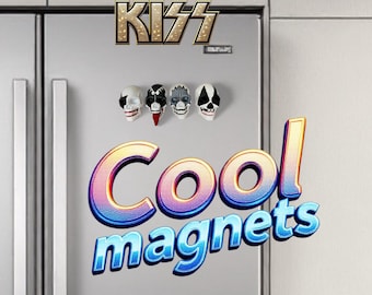 3d Printed KISS Magnets (Set of 4) Peter, Ace, Gene, Paul