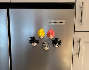 Goku Transformation Magnet Set: Dragon Ball Z Anime Fridge Magnets
