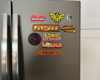 Retro Video Game Title Magnets