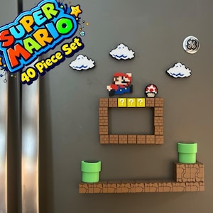 Super Mario Bros. 3D Pixel Art Magnets