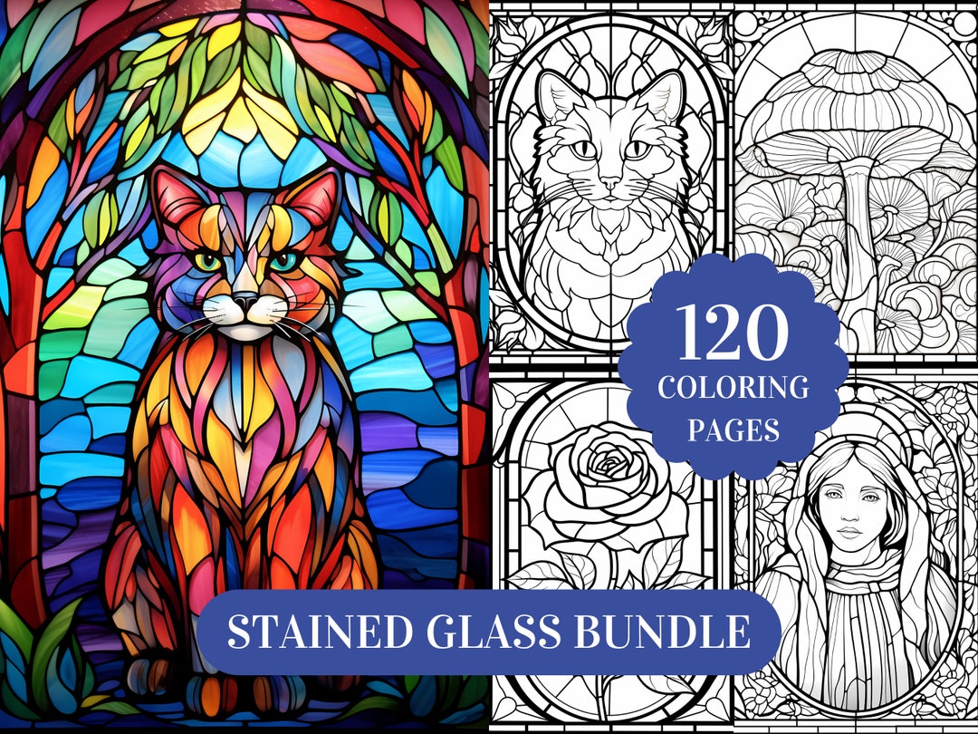 10 Unique Stained Glass Animal Coloring Pages to Color