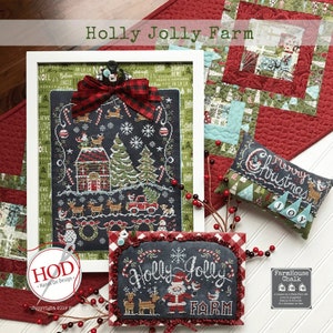 Holly Jolly Farm by Hands On Design - Counted cross stitch pattern - Hard copy