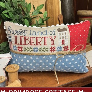 Sweet Land of Liberty by Primrose Cottage - Counted cross stitch pattern - Hard copy