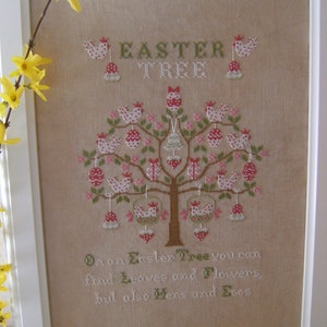 Albero di Pasqua di Cuore e Batticuore - Schema punto croce - Copia cartacea