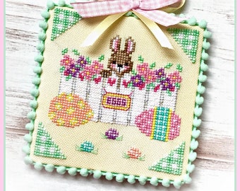 Bunny Trail Eggs by Sugar Stitches - Counted cross stitch pattern - Hard copy