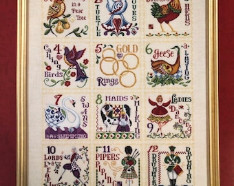 12 Days of Christmas by Mill Hill (Jim Shore) - Counted cross stitch pattern - Hard copy