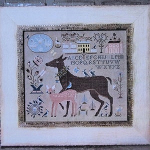 Dearie and Darling by Carriage House Samplings - Grille point de croix compté - Copie papier