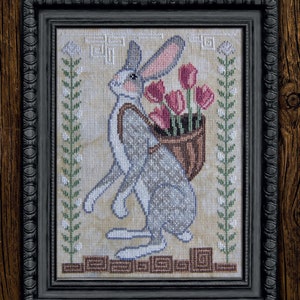 Basketful of Love van Cottage Garden Samplings - A Time for All Seasons Series #4 - Geteld kruissteekpatroon - Hardcopy