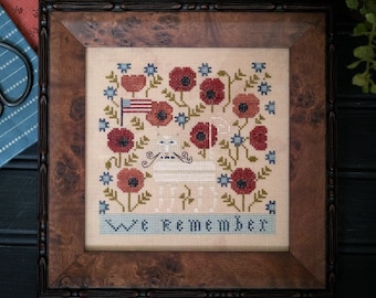 We Remember by plum Street Samplers - Counted cross stitch pattern - Hard copy