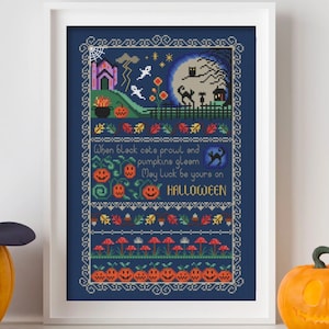 Black Cats and Pumpkins by Little Dove Designs - Counted cross stitch pattern - Hard copy
