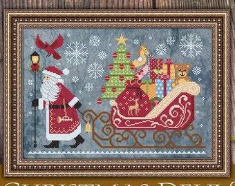 Christmas Delivery by Cottage Garden Samplings - Counted cross stitch pattern - Hard copy
