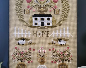 Home Among The Blossoms by By the Bay Needleart - Counted cross stitch pattern - Hard copy